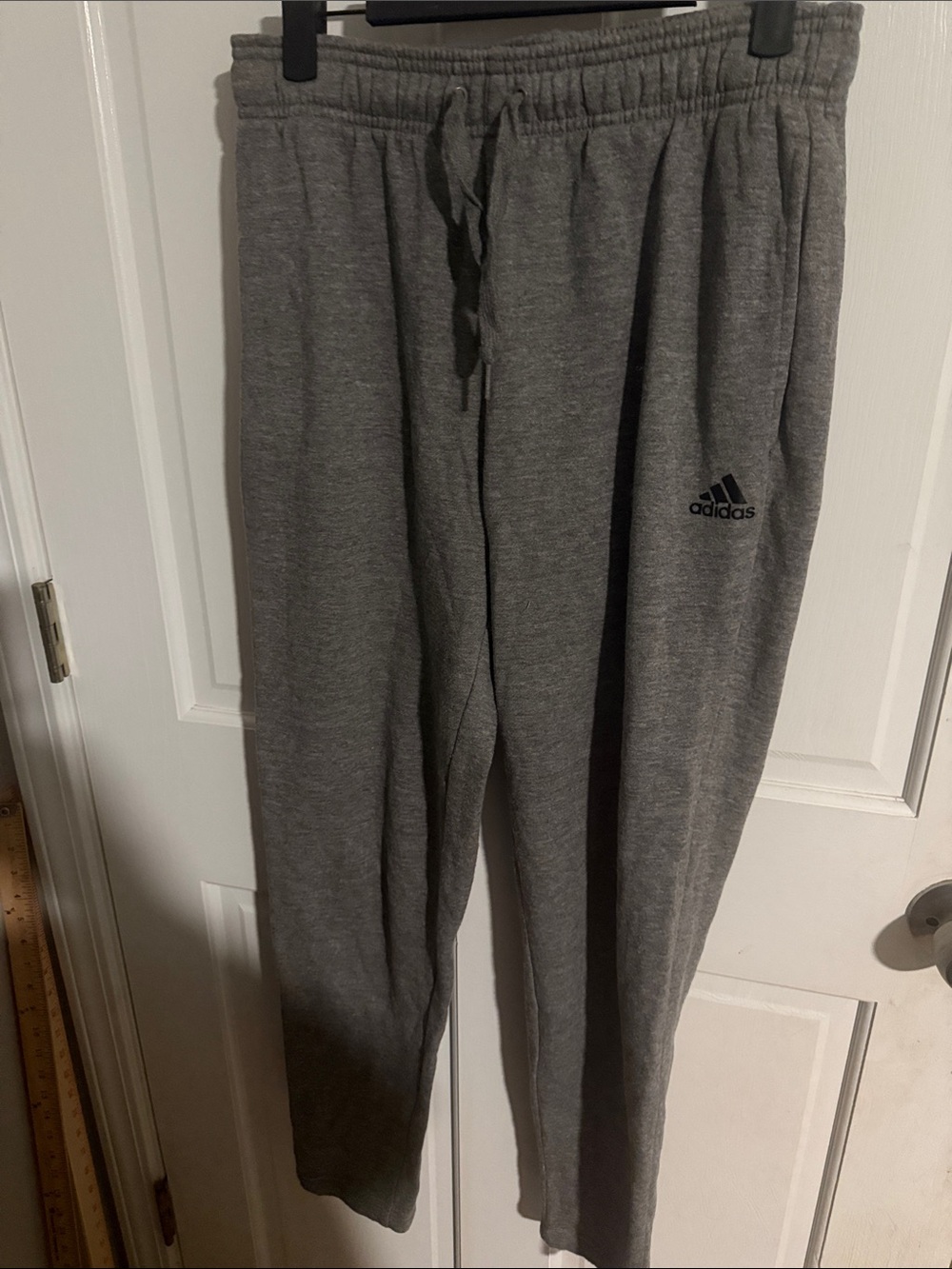 adidas men’s Gray Fleece Jogger Sweatpants